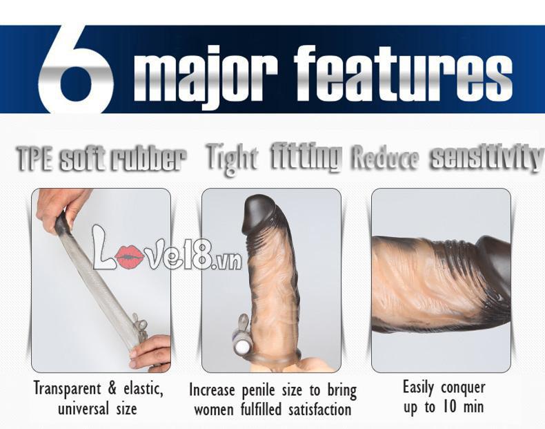 Black Warrior Strap-On Penis Sleeve Vibrating Adjustable Harness