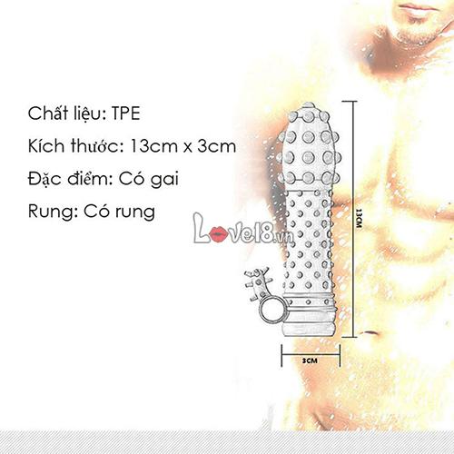 Bao đôn gai có rung hỗ trợ sinh lý nam cực phê dễ sử dụng