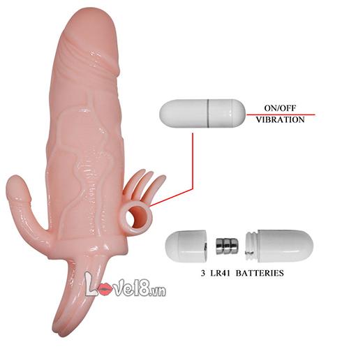 Strap-On Vibrating Penis Sleeve – Double Size, Strong Vibration