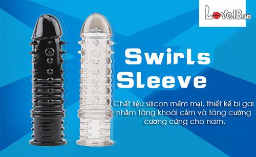 Bao đôn siêu gân gai đen trong suốt kích thích tăng kích thước cương cứng