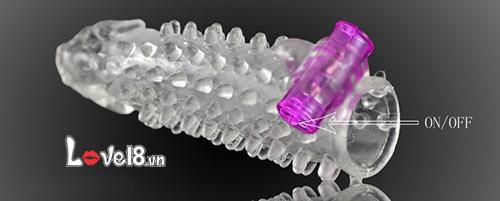Bao đôn đầu rồng gai rung silicon TPE tăng kích thích kéo dài