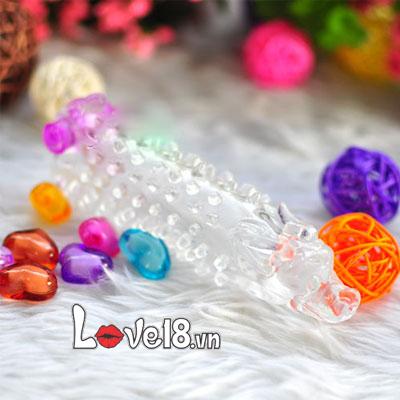 Bao đôn đầu rồng gai rung silicon TPE tăng kích thích kéo dài