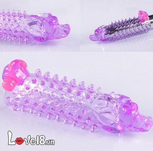 Bao đôn đầu rồng gai rung silicon TPE tăng kích thích kéo dài