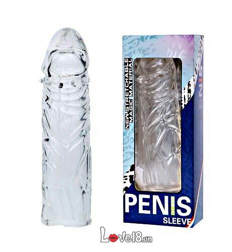 Transparent Ribbed Penis Sleeve Delay & Size Enhancer