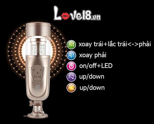 Máy thủ dâm gắn tường cao cấp Flashing Lover siêu thực tế, bền bỉ