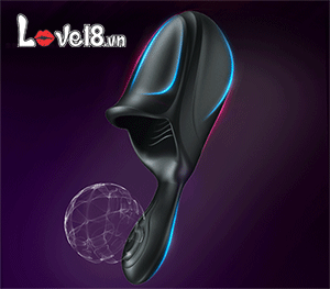 Máy massage dương vật tinh hoàn rung 10 chế độ silicon an toàn