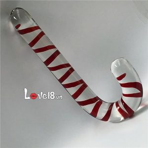 Thanh thủy tinh kích thích hậu môn hình cây kẹo Noel độc đáo