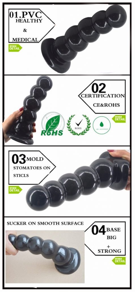 Extra Large Beaded Silicone Anal Stimulator for Men