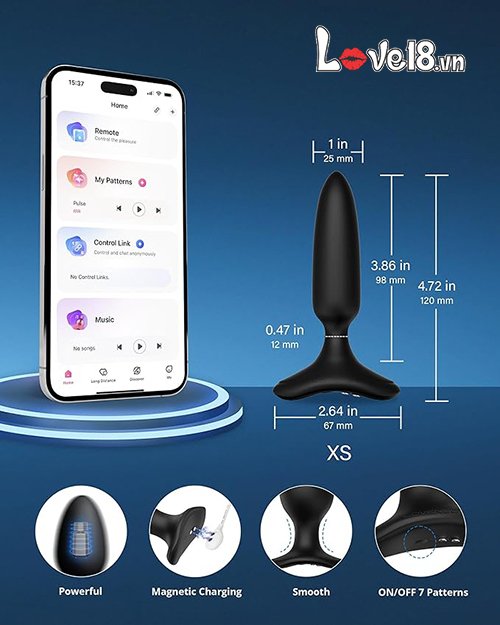Phích cắm hậu môn có rung Lovense Hush 2 size 1 inch mua ở đâu giá rẻ