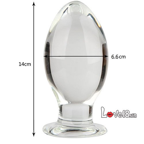 Phích cắm hậu môn thủy tinh siêu to hình giọt nước kích thích mạnh
