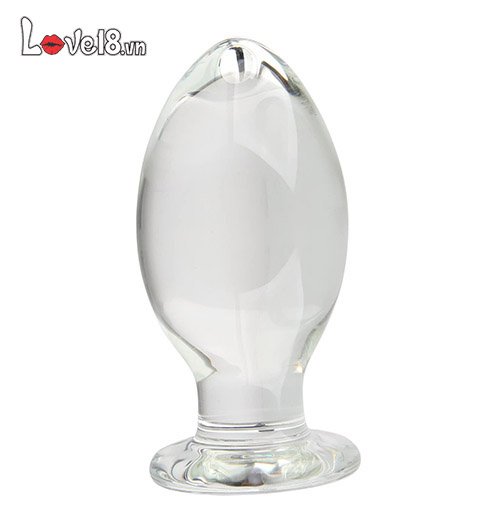 Phích cắm hậu môn thủy tinh siêu to hình giọt nước kích thích mạnh
