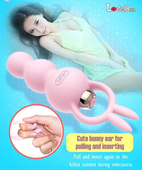 Dụng cụ kích thích hậu môn Tai Thỏ có rung Leten chất lượng cao