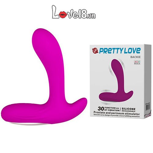 Dụng cụ kích thích hậu môn rung Prettylove Backie silicone mềm mại