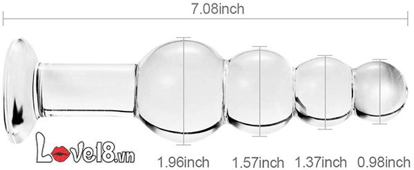Glass Beaded Anal Stimulator Massage Gay Sauna Toy