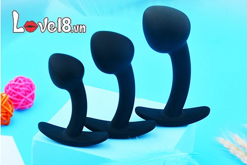 Three-Piece Men’s Anal Plug Set Silicone