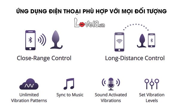 Phích cắm hậu môn có rung Lovense Hush HUSH1 đa chức năng