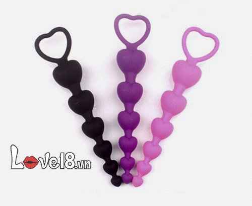 Chuỗi hạt hậu môn hình trái tim kích thích cực đỉnh hấp dẫn