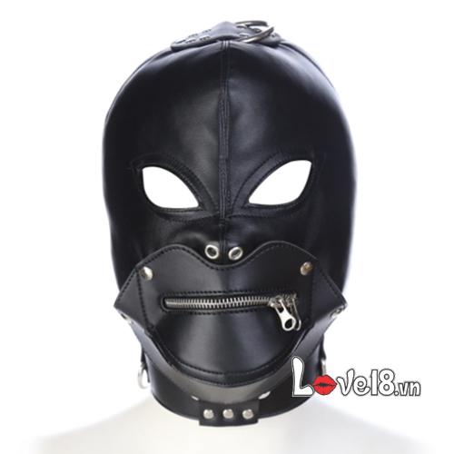 Mặt nạ bạo dâm da PU khóa miệng kích thích cảm giác lạ Mặt nạ bạo dâm da PU khóa miệng kích thích cảm giác lạ