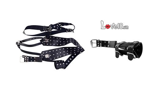 Bộ đồ trói dây da cao cấp BDSM bạo dâm kích thích
