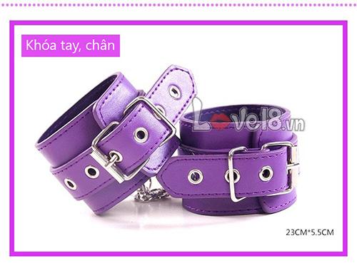 Bộ đồ chơi bạo dâm tím 8 món cao cấp kích thích mạnh mẽ