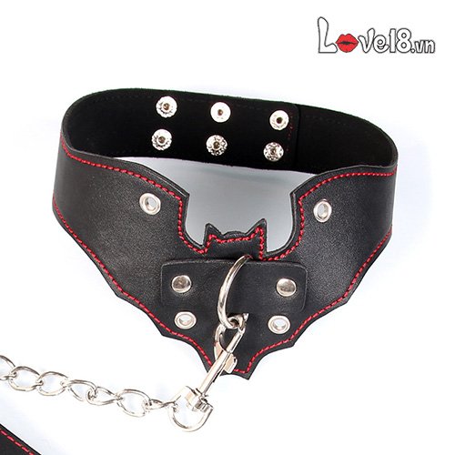 Vòng cổ da BDSM hình chú dơi thiết kế cá tính quyến rũ