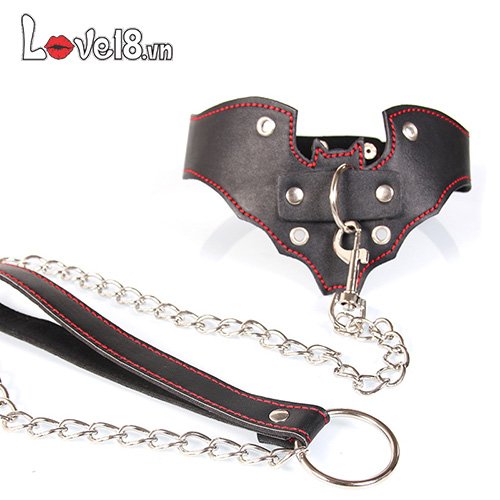 Vòng cổ da BDSM hình chú dơi thiết kế cá tính quyến rũ