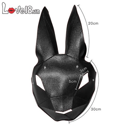 Đồ chơi cosplay mặt nạ trùm đầu thỏ đen quyến rũ kích thích