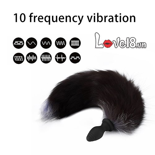 Đuôi chồn silicone rung êm kích thích hậu môn tăng khoái cảm
