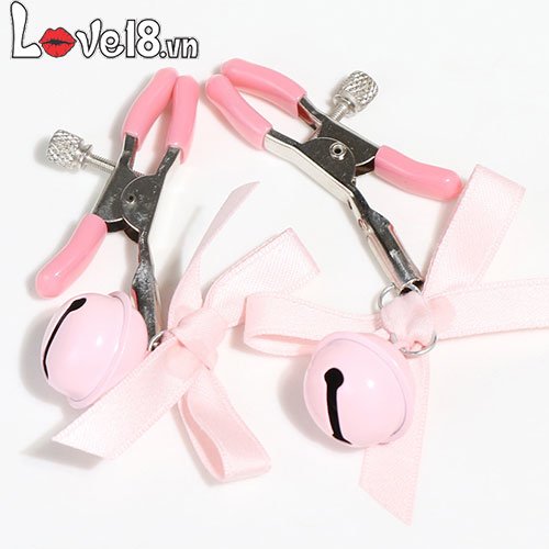 Bộ kẹp vú bạo dâm có lục lạc đính nơ BZ09E nơi bán uy tín