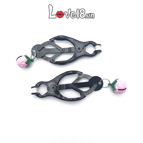 Bộ kẹp nhũ hoa trái dâu lục lạc dễ thương hấp dẫn mua ngay