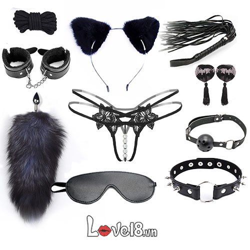 Bộ dụng cụ Cosplay hồ ly 10 món bạo dâm siêu đẹp kích thích