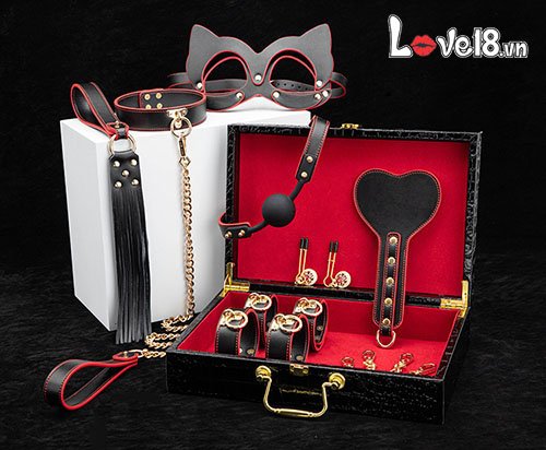 Bộ dụng cụ da bạo dâm 8 món cao cấp tiện dụng hấp dẫn