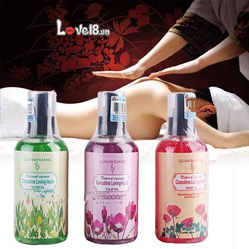 Dầu massage cơ thể hương hoa tự nhiên dịu nhẹ thơm lâu