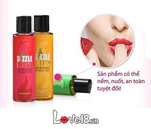 Bỏ sỉ Dầu Massage Làm Nóng Cơ Thể Nếm Được Sensuva Sizzle Lips loại tốt