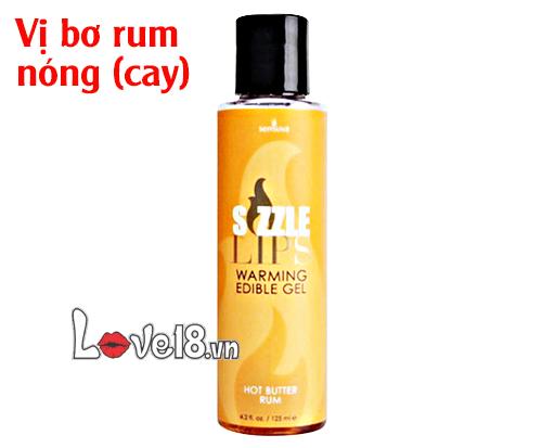 Sensuva Sizzle Lips Heated Edible Body Massage Oil