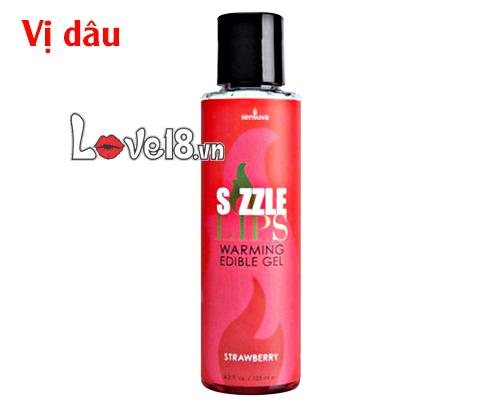 Sensuva Sizzle Lips Heated Edible Body Massage Oil