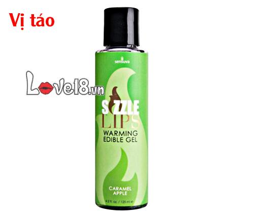 Sensuva Sizzle Lips Heated Edible Body Massage Oil