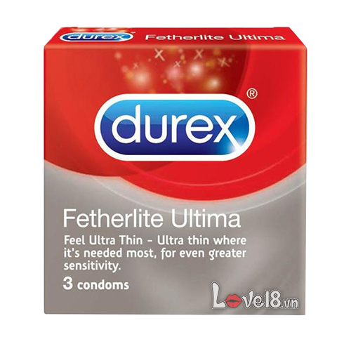 Bao Cao Su Siêu Mỏng Durex Fetherlite Ultima Hộp 3 Cái 