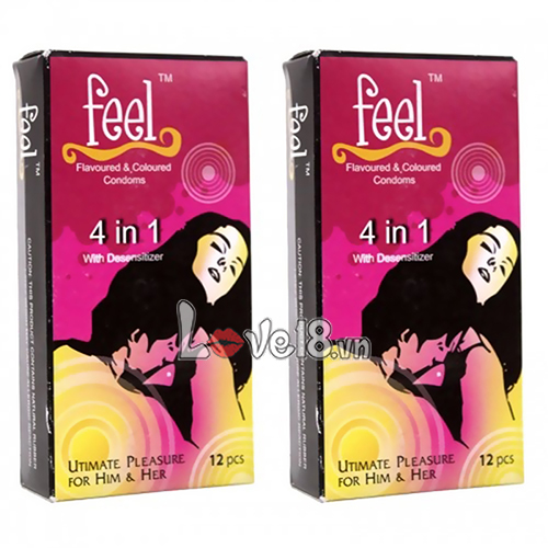 Bao cao su Feel kéo dài quan hệ hương dâu hộp 12 chiếc 