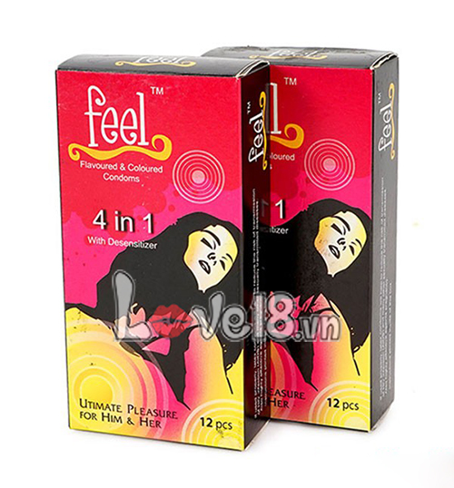 Feel Strawberry Flavored Delay Condom 12pcs Longer Sex