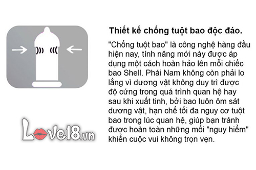 Bao cao su Shell Zeus siêu mỏng Hàn Quốc chống tuột bảo vệ an toàn