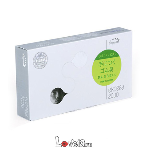 Bao cao su Sagami Exceed 2000 hộp 12 cái siêu mỏng siêu mềm 