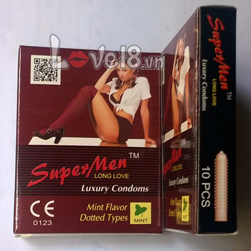 Super Men Delay Condom Textured Safe Prolong Pleasure 10 Count