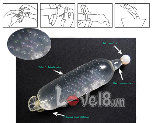 Bao Cao Su Gai Bi Đầu Lớn Tăng Cảm Giác Mạnh Mẽ Cho Nàng