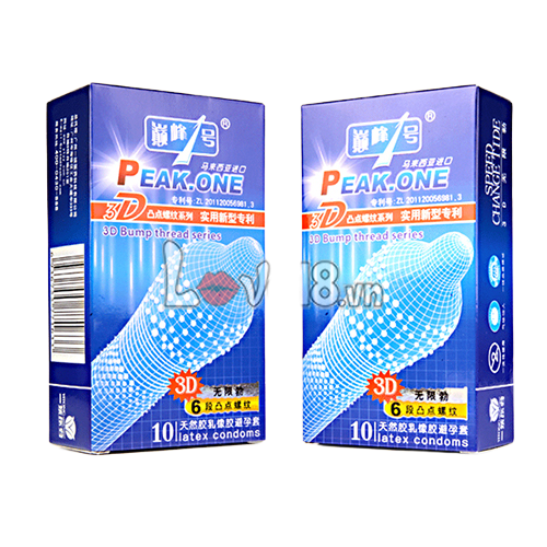 Bao Cao Su Siêu Gai 3D Peak ONE Mỏng Ôm Kích Thích 