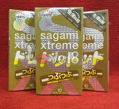 Sagami Xtreme Feel Up Ultra-Thin Textured Condom Pack of 10