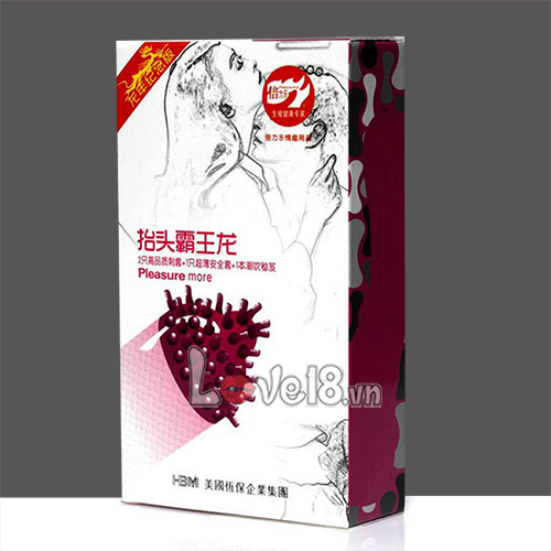 Pleasure More Ribbed Beaded Texture Condom for Men