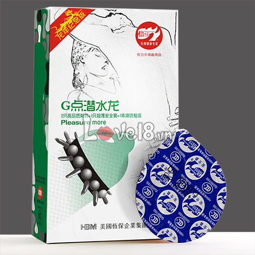 Pleasure More Ribbed Beaded Texture Condom for Men
