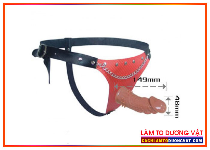 Sextoy dương vật giả dây đeo gai cho les tăng khoái cảm