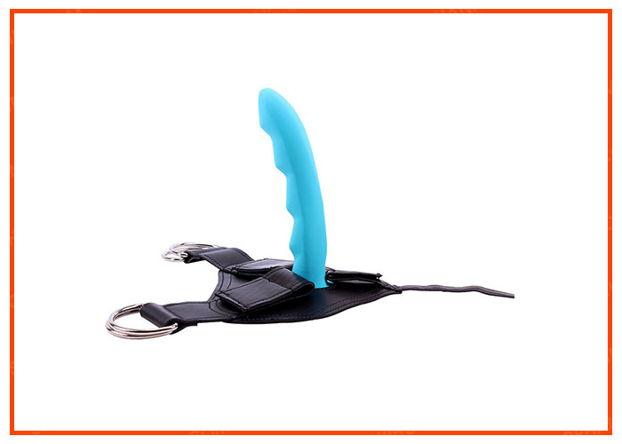 Blue Strap-On Realistic Vibrating Dildo LGBT Friendly Affordable